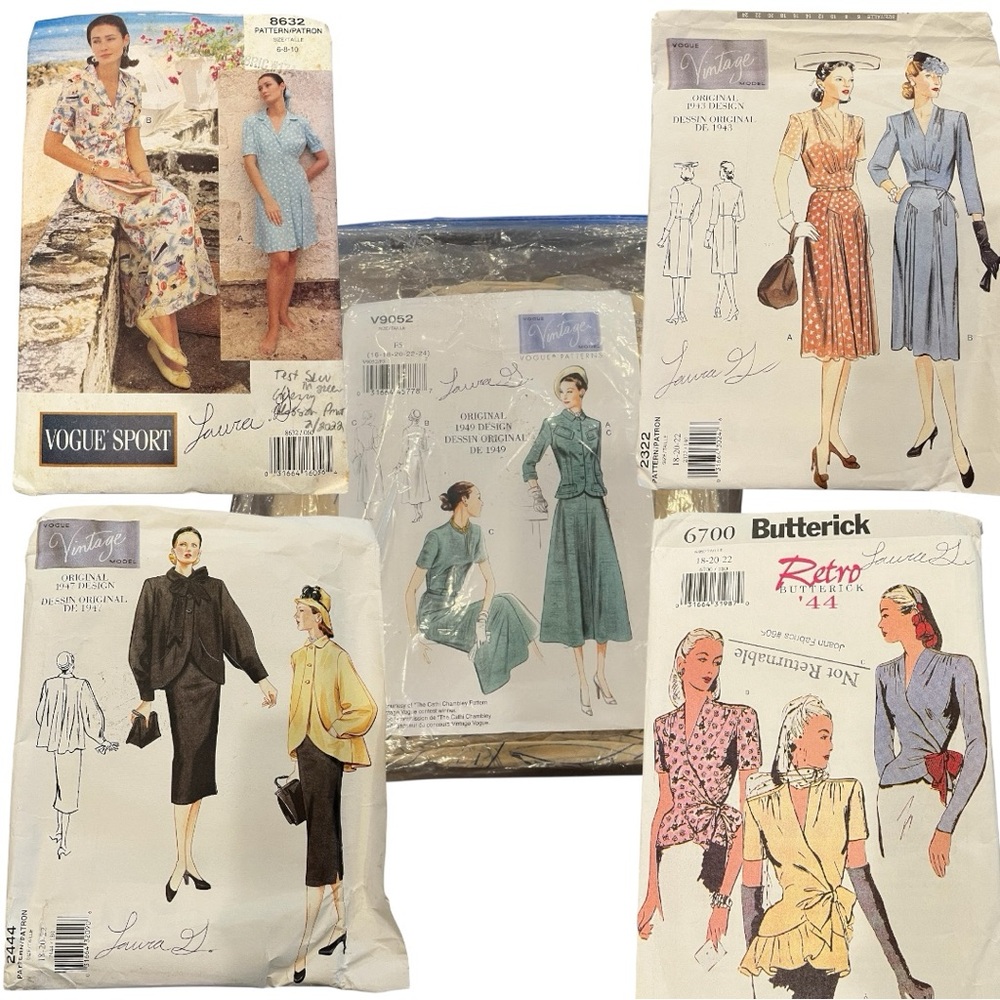 Vintage inspired 1940’s Sewing Pattern Collection